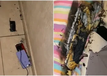 Miedo desbloqueado: le explotó el celular mientras dormía, se salvó de milagro y alertó a todos en las redes sociales