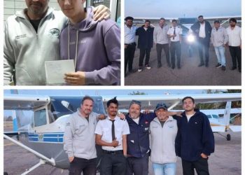 Aeroclub: dos indios, un nepalés y un bangladeshí se graduaron de piloto privado