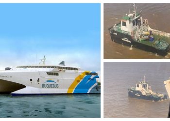 Encalló un barco de Buquebus en un banco de arena con más de 400 pasajeros
