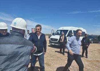 Massa ya está en San Rafael y visitó la planta compresora del gasoducto