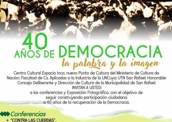 El jueves se realizaráel encuentro “40 años de democracia. La palabra y la imagen”