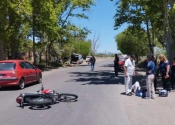 Isla del río Diamante: motociclista resultó lesionado