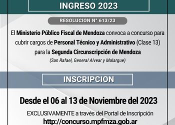 Se abre concurso para trabajar en el Ministerio Público Fiscal