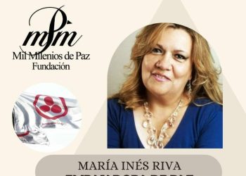 La locutora María Inés Riva fue designada “Embajadora de la Paz” por la Fundación Mil Milenios de Paz
