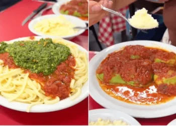 Fue a comer a un restaurante de comida italiana, pidió de todo y maravilló a todos con lo que gastó