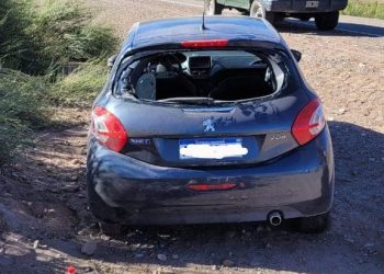 Vuelco cerca del Paso Pehuenche