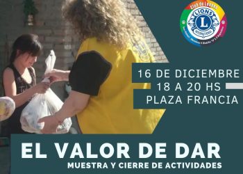 Integrantes del Club de Leones despedirán el año en plaza Francia con una linda exposición a la comunidad