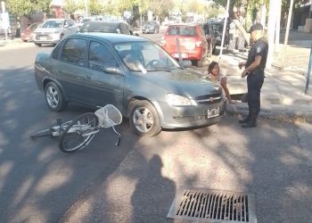 Ciclista lesionada en siniestro vial