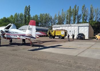 Combate del incendio en “El Carrizalito”: importante aporte del avión hidrante