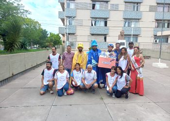 Melchor, Gaspar y Baltazar visitaron a los niños de Pediatría del hospital Schestakow