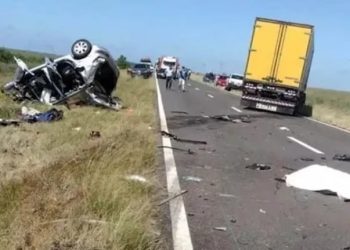 Otra tragedia sobre una ruta en Argentina: una familia entera murió tras chocar contra un camión