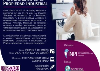 Invitan a participar del taller “Mujeres protagonistas en la Propiedad Industrial»