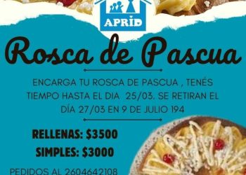 Desde la Asociación Para Rehabilitación Infantil Down (APRID) venderán roscas de Pascuas para juntar fondos
