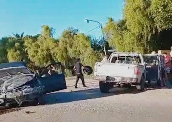 Choque frontal en Salto de las Rosas: dos heridos