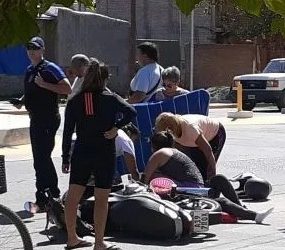 Una nueva motociclista lesionada