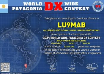 El Radio Club San Rafael logró el 1° puesto en el concurso mundial DX Patagonia Contest