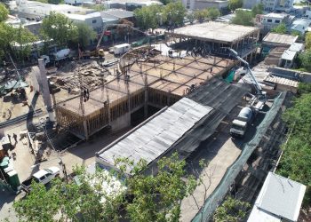 Se terminó el llenado de losas: ya alcanzó el 40% de avance el moderno edificio que se construye en el predio de la ex terminal
