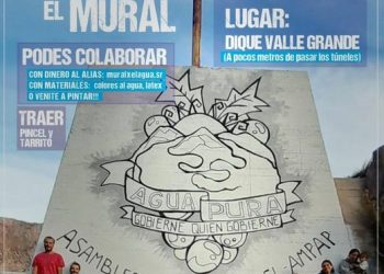 Llevan adelante un proyecto muralístico en Valle Grande por la defensa del agua