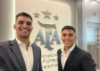 Fernando Muñoz y Rodrigo Cabrera firmaron contrato con AFA