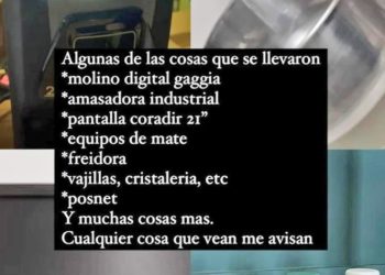 Delincuentes desvalijaron un restaurante que abrió hace poco más de dos semanas