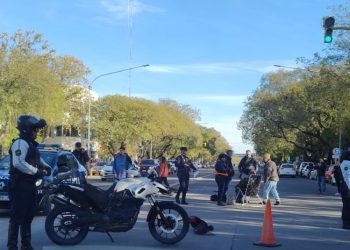 Motociclista lesionado en pleno centro