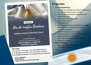 La comunidad educativa de Cuadro Nacional conmemora al General Manuel Belgrano