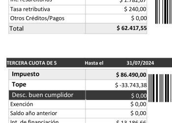 Contribuyente denunció que ATM cobra un ítem ilegal de interés por financiación en el Impuestos del Automotor
