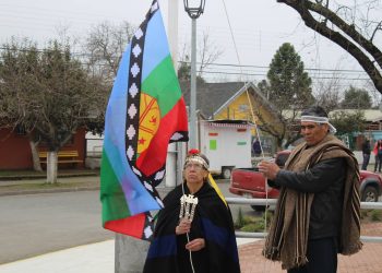 Polémica: En más de 80 escuelas de Río Negro y Neuquén izaron la insignia mapuche durante la jura a la Bandera Nacional