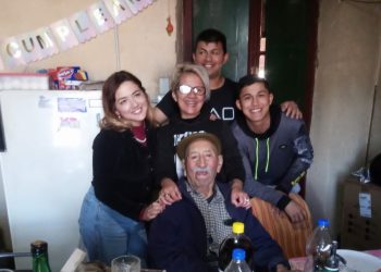 Laureano Ruarte celebró 100 años en El Cerrito y con tataranietos