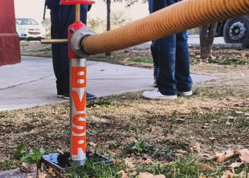 Exitosa prueba para la recuperación del sistema de hidrantes en San Rafael