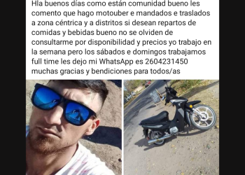 Vecino de San Rafael ofrece servicios de “Moto Uber”