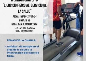 Mañana dictarán el taller gratuito “Ejercicio físico al servicio de la salud” mediante Zoom