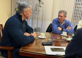 Omar Félix se reunió con Alejandro Molero en Alvear y fue cauto en torno a la lucha antigranizo: “Primero hay que evaluar los costos y consolidar un sistema sustentable”