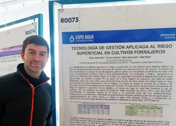 El INTA Rama Caída presentó en Expo Agua sus trabajos para optimizar el riego cultivos del sur provincial