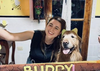 Amor animal: una familia celebró el 7° cumpleaños de su golden con Winnie Pooh como temática