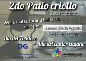 Alumnos de la escuela Blanca Notti de Cuartara se preparan para el “2° Patio Criollo”