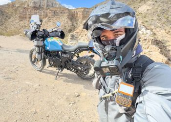 Recorre Sudamérica en moto siguiendo la Cordillera de los Andes y está en San Rafael