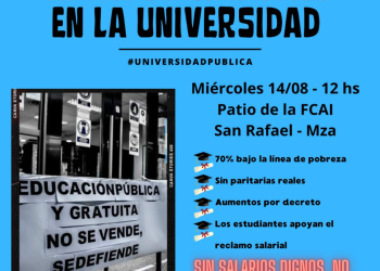 Por los reclamos universitarios harán un “aplauso simbólico” en San Rafael