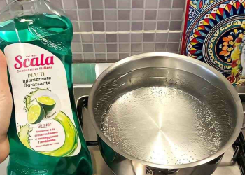 Qué pasa si uno mezcla jabón para platos con agua hirviendo
