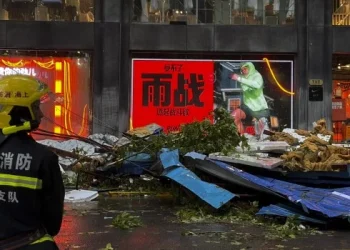 El tifón Bebinca tocó tierra en Shanghai