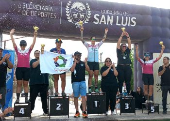 Podio para ciclistas locales en el Rural Bike de San Luis