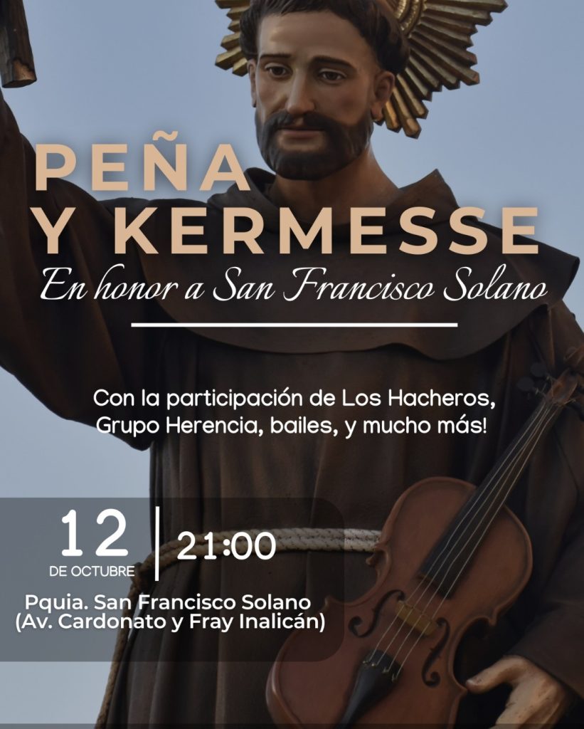 Se viene una gran peña kermese en la Parroquia San Francisco Solano -  Diario San Rafael