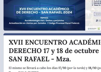 Convocan a participar del XVII Encuentro Académico de Accidentología Vial y Actualidad Jurídica