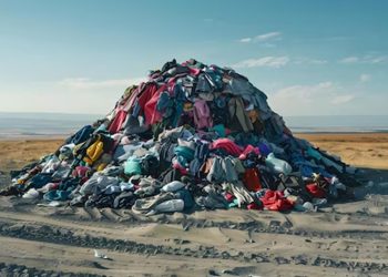 Enorme pila de ropa en Praga pone de relieve los residuos textiles