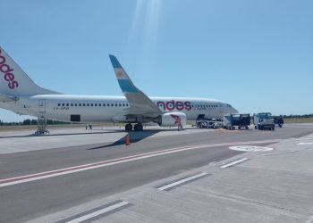 ¿Un augurio?. La aerolínea Andes aterriza sus Boeing en el Aeropuerto de San Rafael