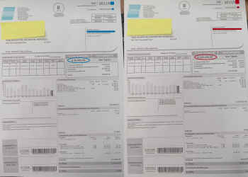 Aumentos de la luz: El mismo usuario y en el mismo período se registró un incremento anual del 683%