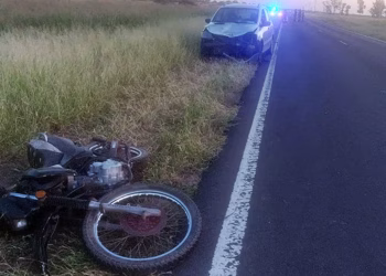 Otra tragedia en una ruta del país:  un motociclista alcoholizado chocó con un auto en la ruta y su hija de 13 años murió
