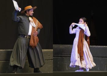 Franco y su hija Josefina bailaron y brillaron en la Fiesta del Chivo de Malargüe