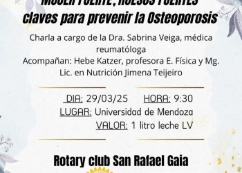 Charla sobre osteoporosis organizada por el Rotary Club San Rafael Gaia