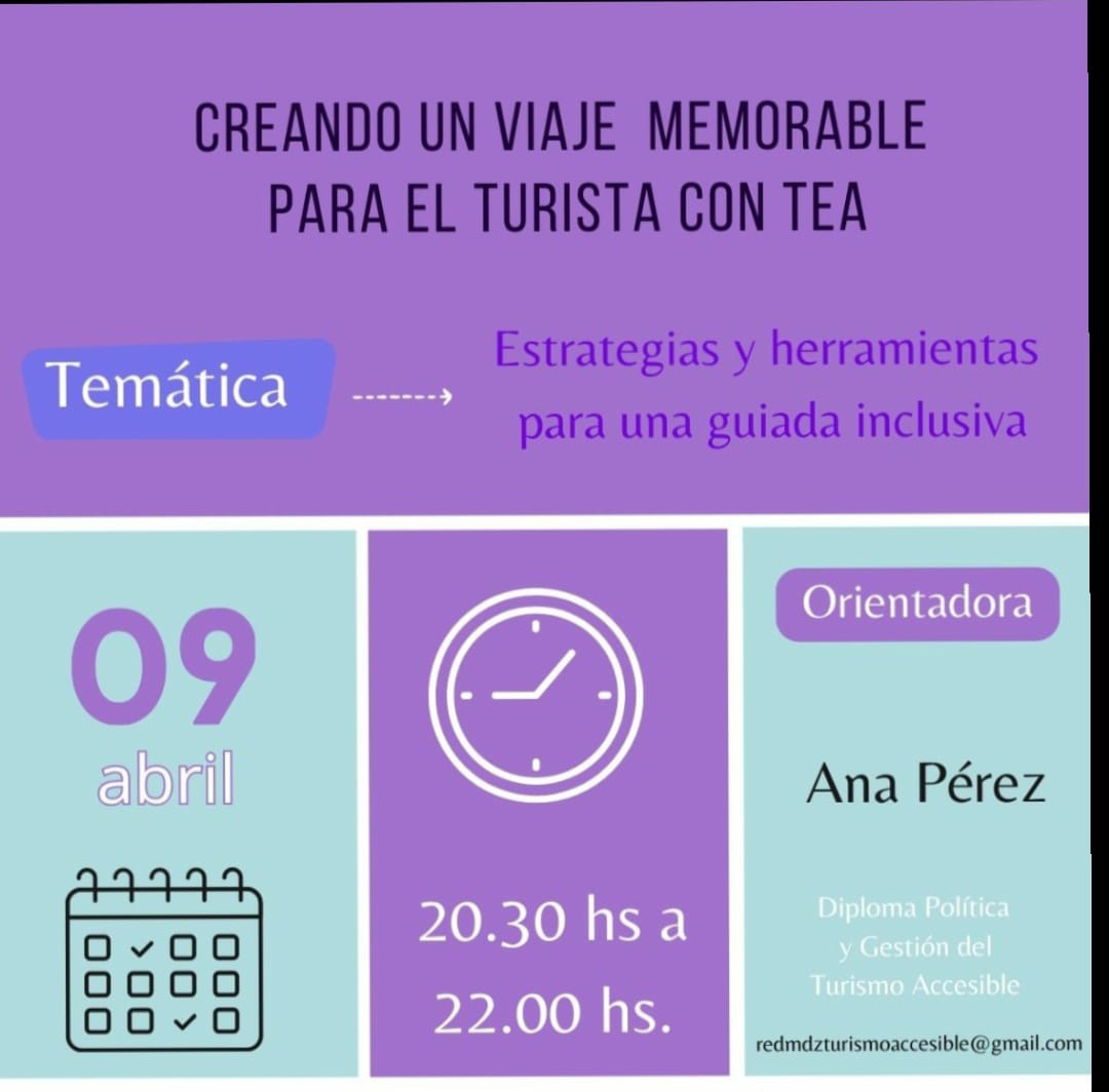 Invitan a participar de una charla sobre el turismo para personas con ...